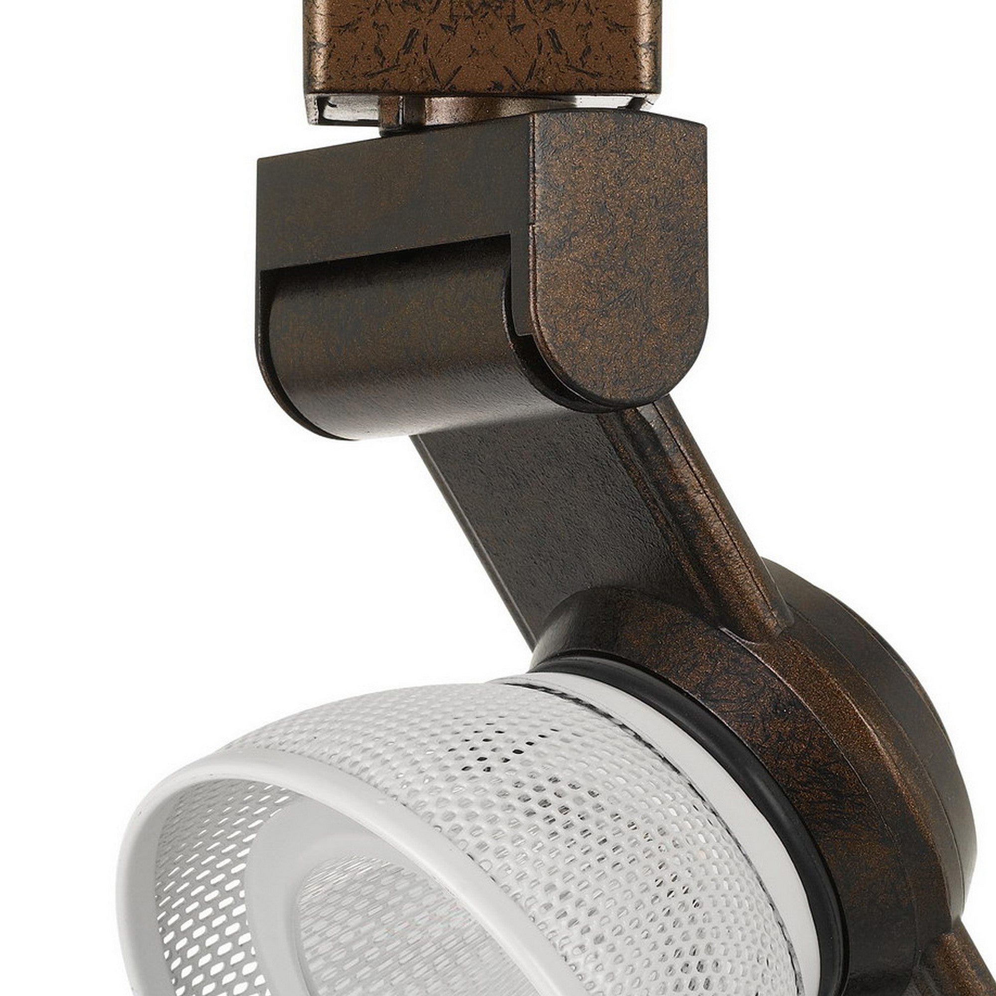 12W Integrated LED Metal Track Fixture with Mesh Head Bronze and White-zoom-3
