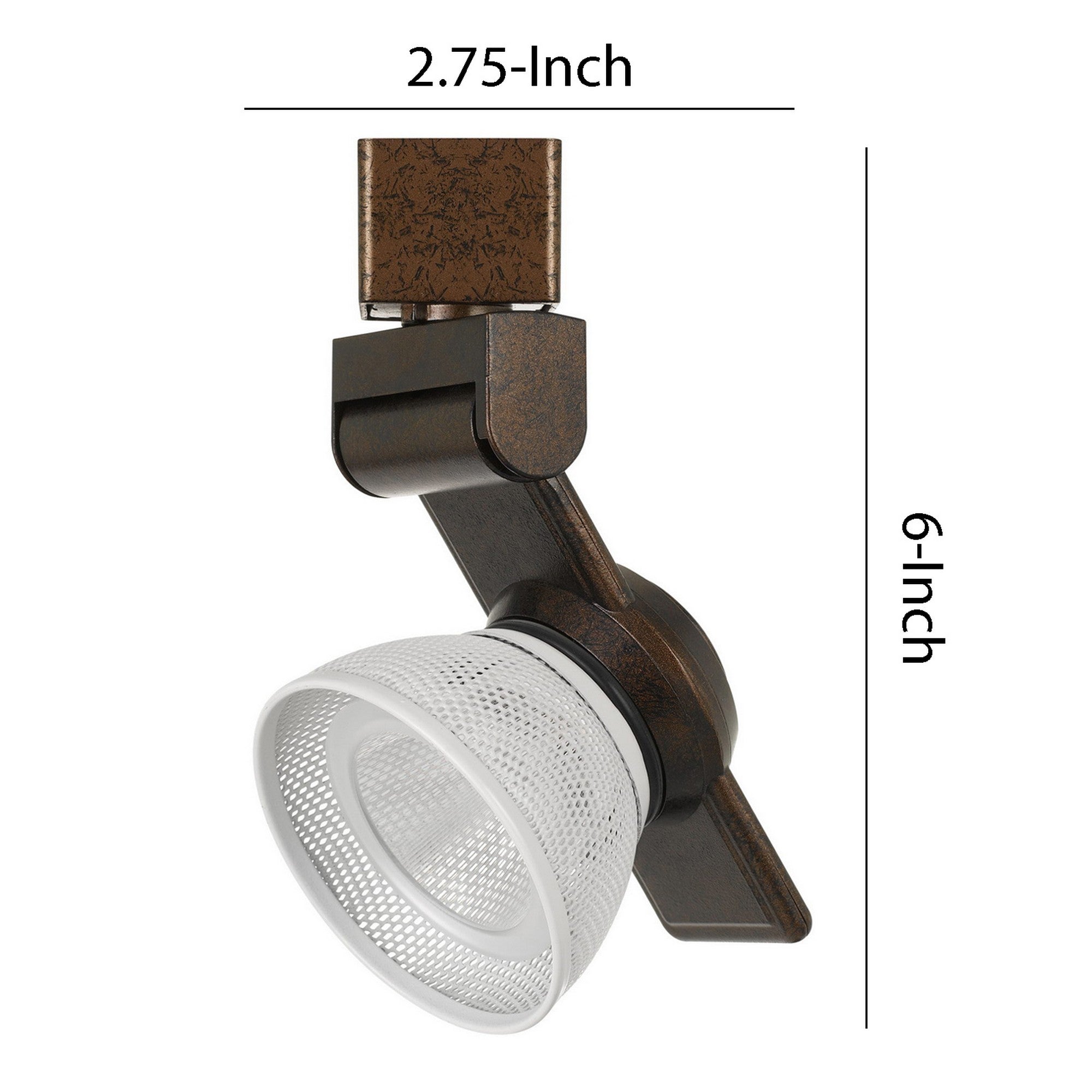 12W Integrated LED Metal Track Fixture with Mesh Head Bronze and White-zoom-5