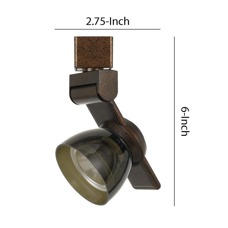 12W Integrated LED Track Fixture with Polycarbonate Head Bronze and Black-zoom-