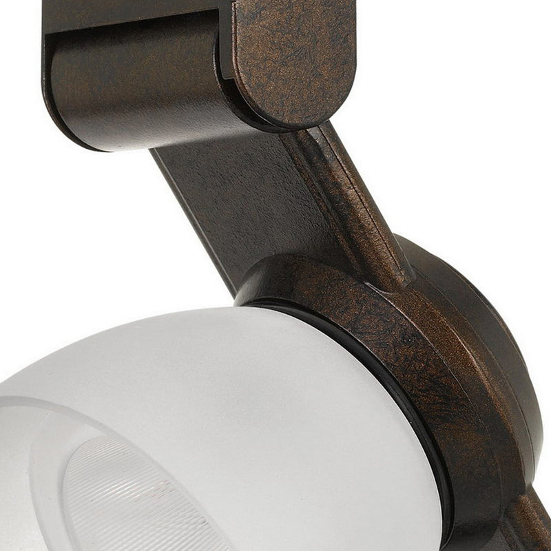 12W Integrated LED Track Fixture with Polycarbonate Head Bronze and White-zoom-
