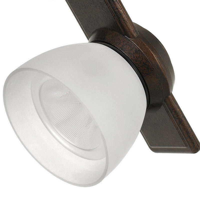 12W Integrated LED Track Fixture with Polycarbonate Head Bronze and White-zoom-