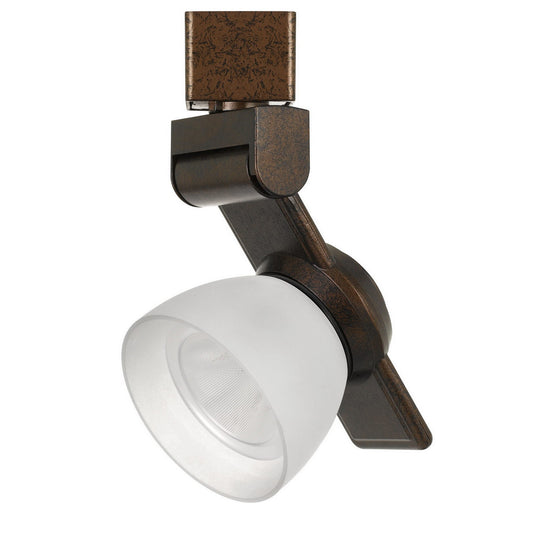 12W Integrated LED Track Fixture with Polycarbonate Head Bronze and White