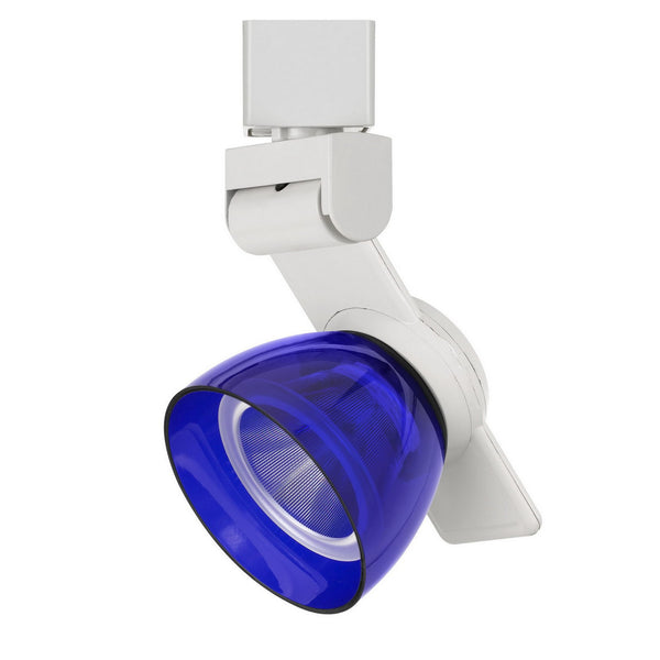 12W Integrated LED Track Fixture with Polycarbonate Head White and Blue