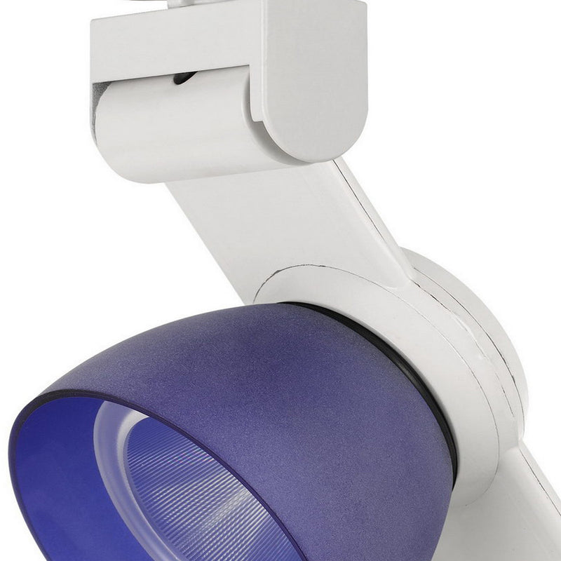 12W Integrated Metal and Polycarbonate LED Track Fixture White and Blue-zoom-