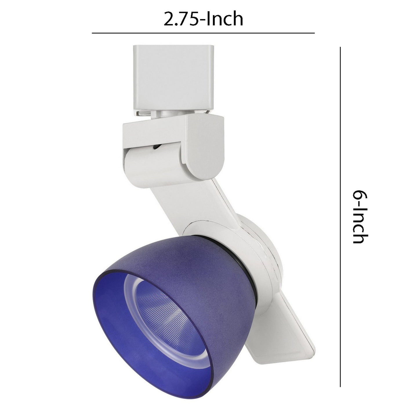 12W Integrated Metal and Polycarbonate LED Track Fixture White and Blue