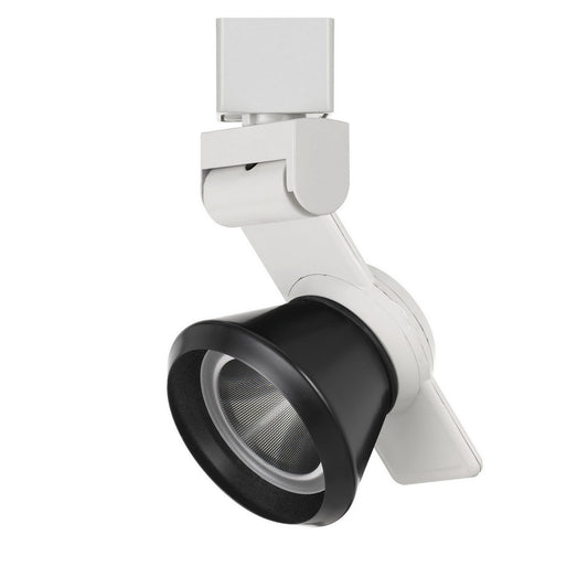 12W Integrated LED Metal Track Fixture with Cone Head White and Black