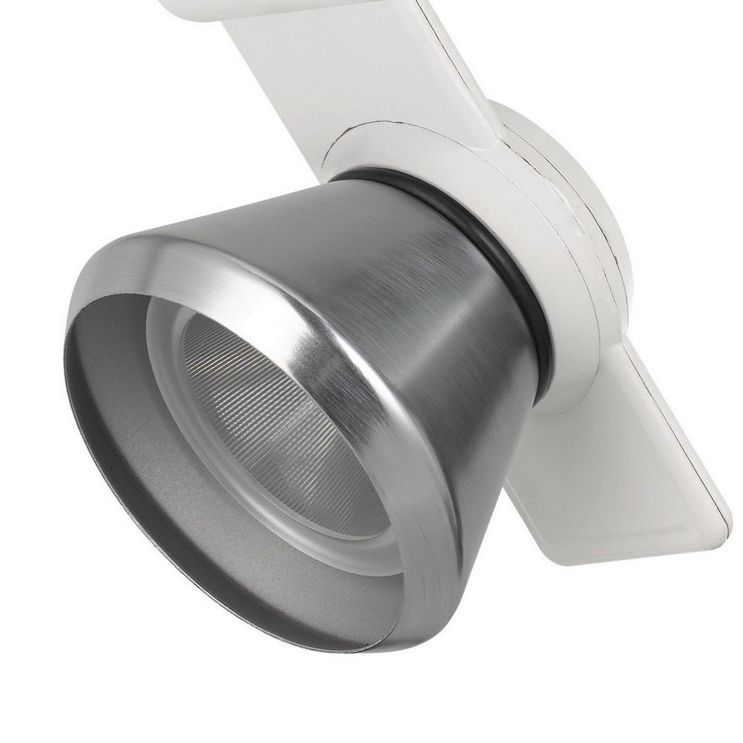 12W Integrated LED Metal Track Fixture with Cone Head White and Silver