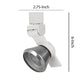 12W Integrated LED Metal Track Fixture with Cone Head White and Silver