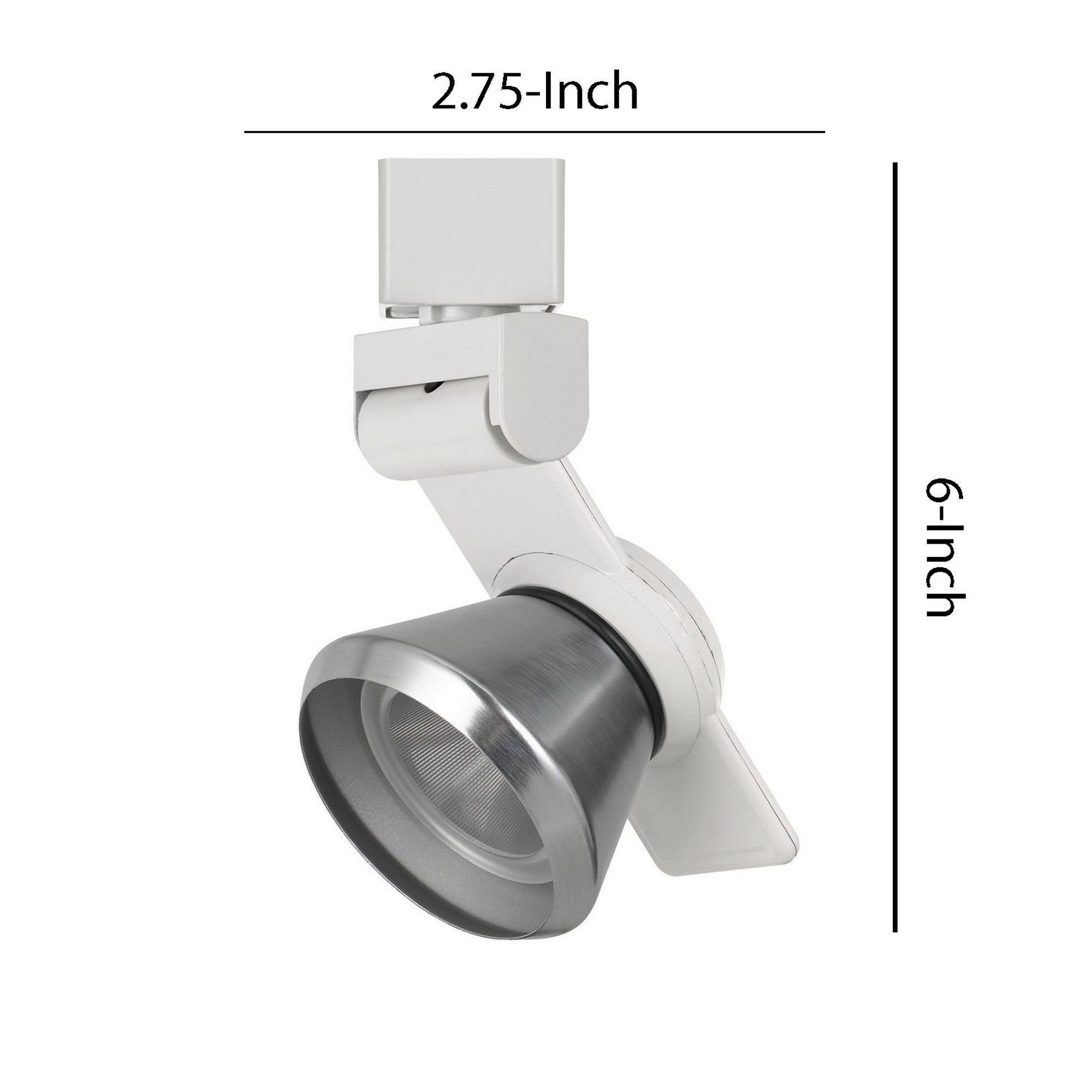 12W Integrated LED Metal Track Fixture with Cone Head White and Silver-zoom-5