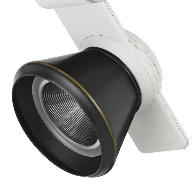 12W Integrated Cone Head LED Metal Track Fixture White and Black-zoom-
