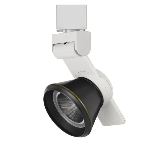 12W Integrated Cone Head LED Metal Track Fixture White and Black
