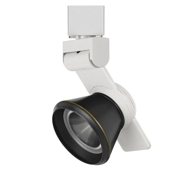 12W Integrated Cone Head LED Metal Track Fixture White and Black