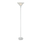 3 Way Torchiere Floor Lamp With Frosted Glass Shade And Stable Base White