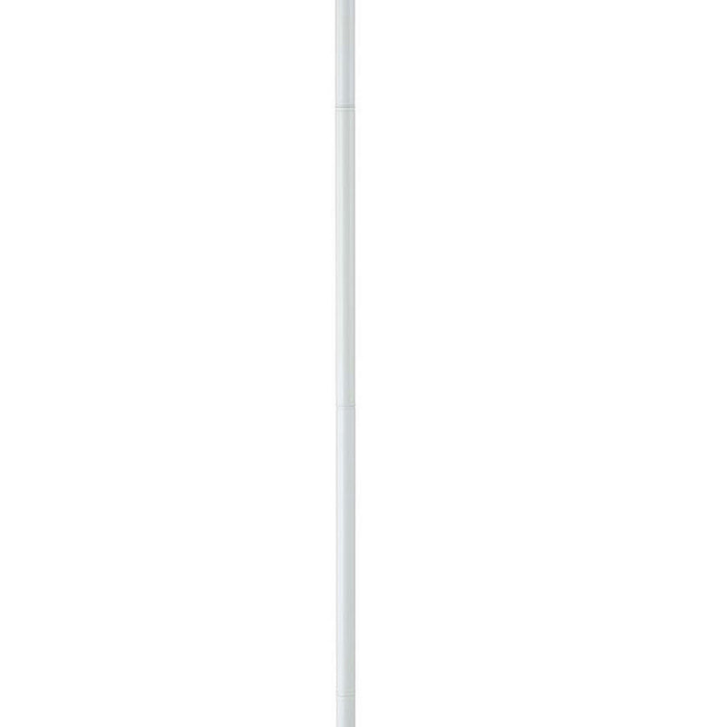 3 Way Torchiere Floor Lamp With Frosted Glass Shade And Stable Base White-zoom-