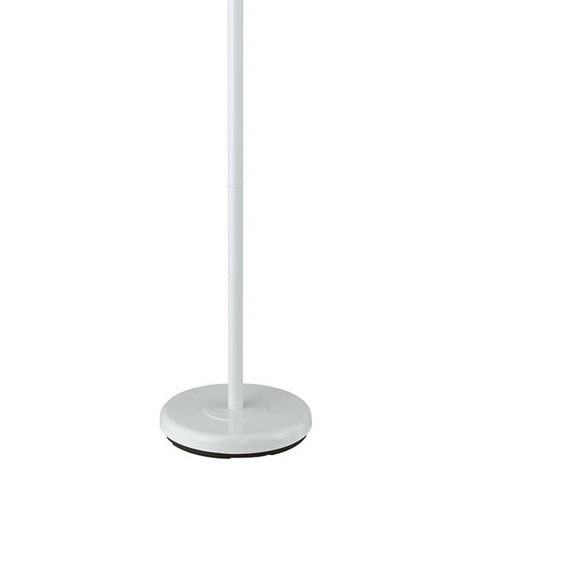 3 Way Torchiere Floor Lamp With Frosted Glass Shade And Stable Base White-zoom-4