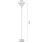 3 Way Torchiere Floor Lamp With Frosted Glass Shade And Stable Base White