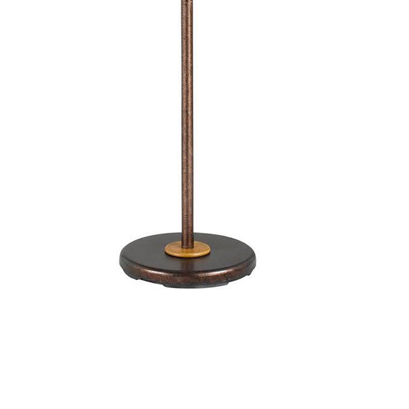 3 Way Torchiere Floor Lamp With Frosted Glass Shade And Stable Base Bronze-zoom-