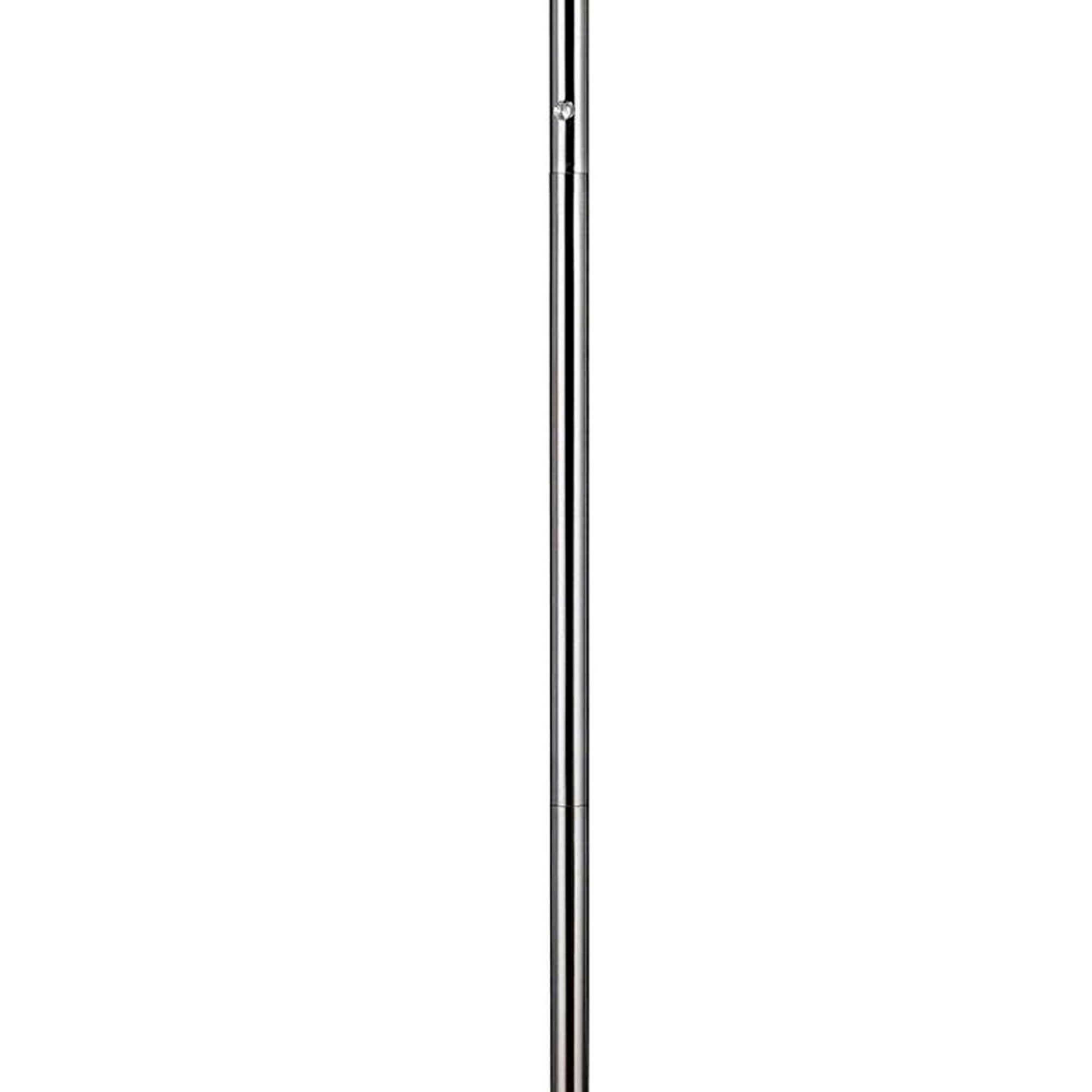 80 Watt Metal Floor Lamp With Dual Gooseneck And Uno Style Shades Silver-zoom-3