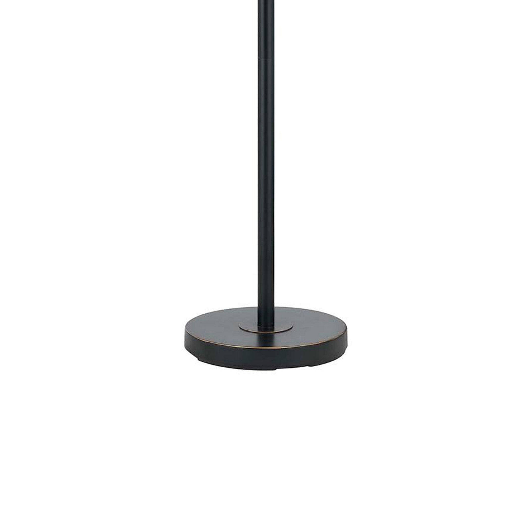 80 Watt Metal Floor Lamp With Dual Gooseneck And Uno Style Shades Black-zoom-4
