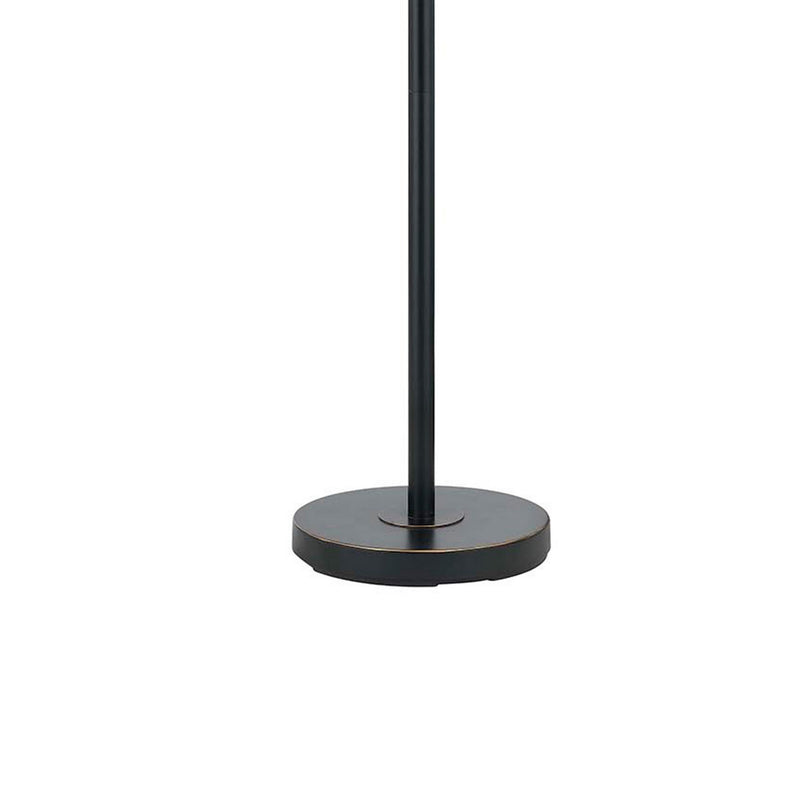 80 Watt Metal Floor Lamp With Dual Gooseneck And Uno Style Shades Black-zoom-