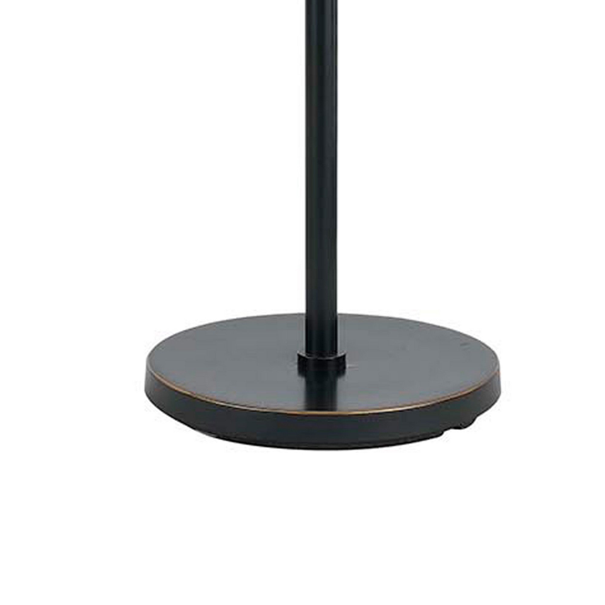 Metal Body Floor Lamp With Fabric Drum Shade And Pull Chain Switch Black-zoom-4
