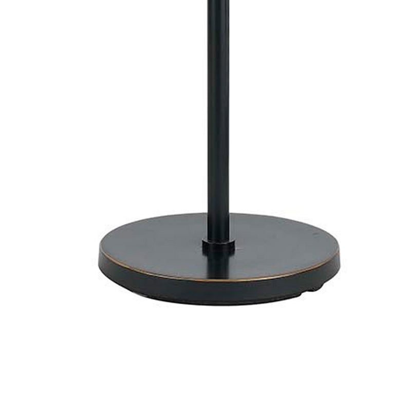 Metal Body Floor Lamp With Fabric Drum Shade And Pull Chain Switch Black-zoom-