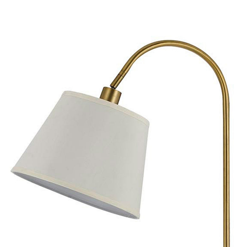 60 Watt Metal Floor Lamp With Gooseneck Shape And Stable Base Gold-zoom-
