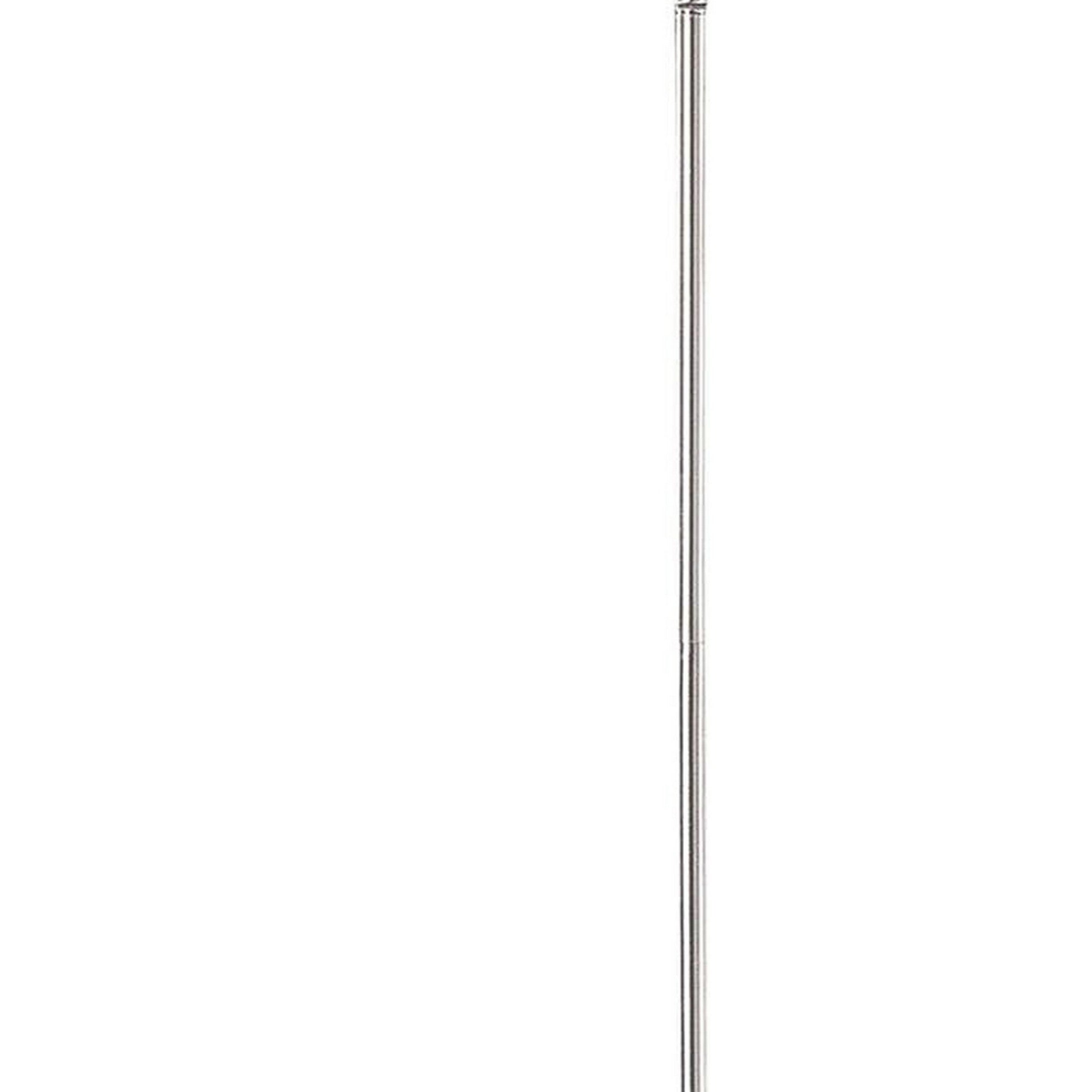 150 Watt Metal Floor Lamp With Swing Arm And Fabric Conical Shade Silver-zoom-3