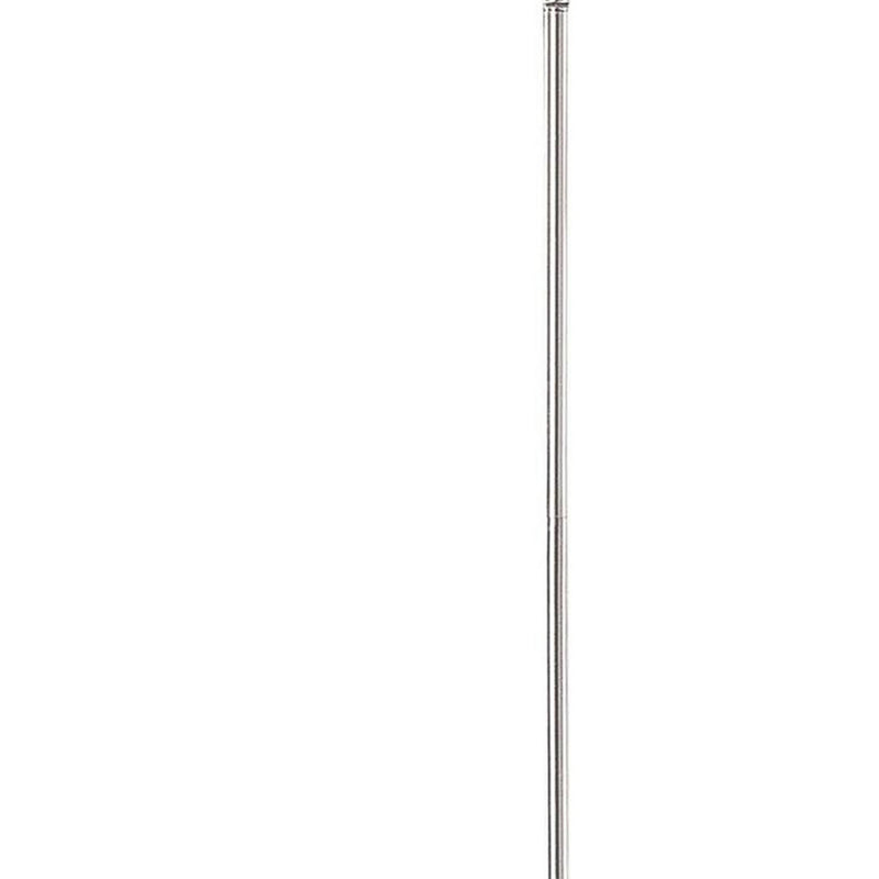 150 Watt Metal Floor Lamp With Swing Arm And Fabric Conical Shade Silver-zoom-