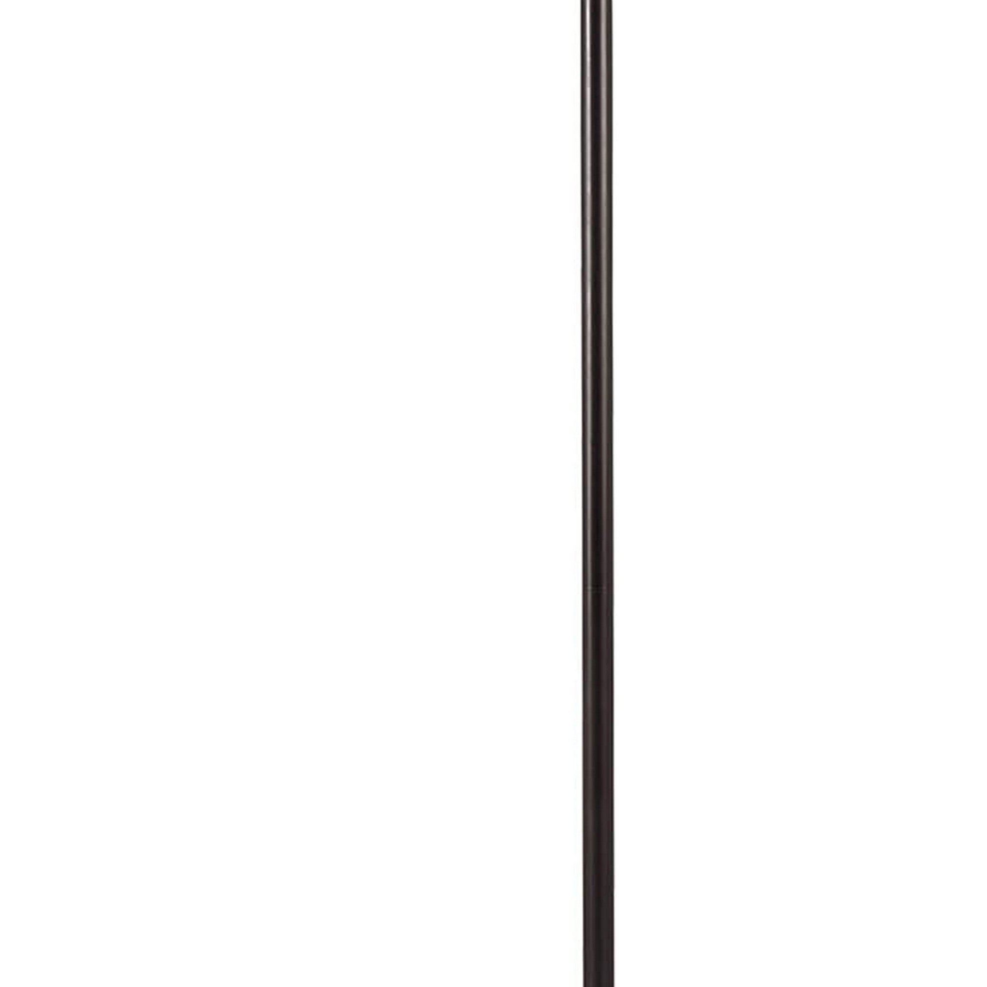 150 Watt Metal Floor Lamp With Swing Arm And Fabric Conical Shade Black-zoom-3