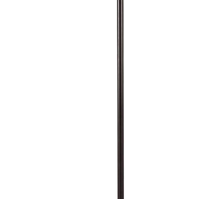 150 Watt Metal Floor Lamp With Swing Arm And Fabric Conical Shade Black-zoom-