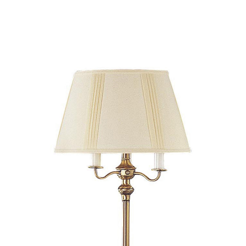 150 Watt 6 Way Metal Floor Lamp With Fabric Tapered Shade Gold-zoom-