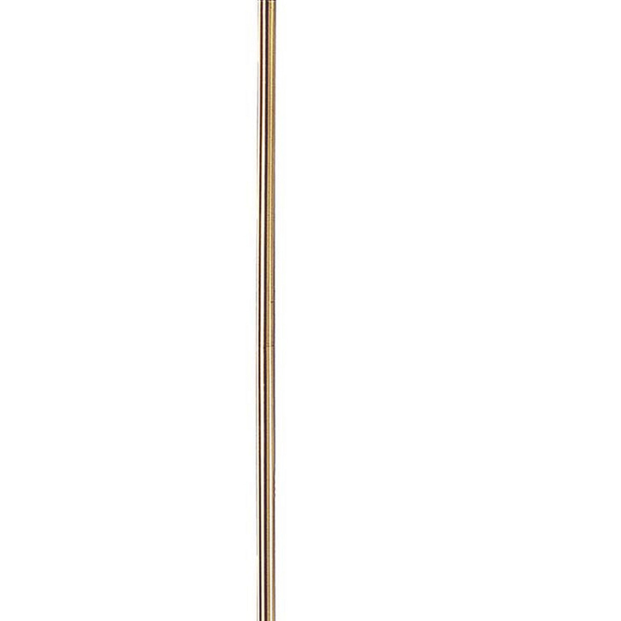 150 Watt 6 Way Metal Floor Lamp With Fabric Tapered Shade Gold-zoom-3