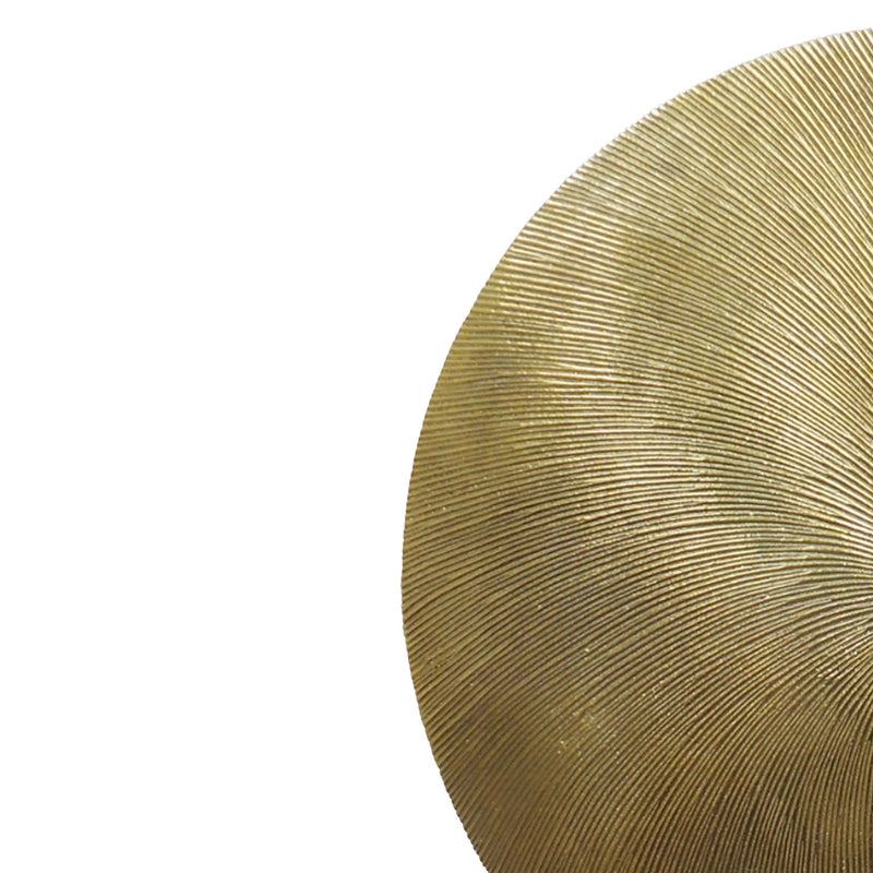 Metal Swirl Disk Accent Decor With Marble Base Gold-zoom-