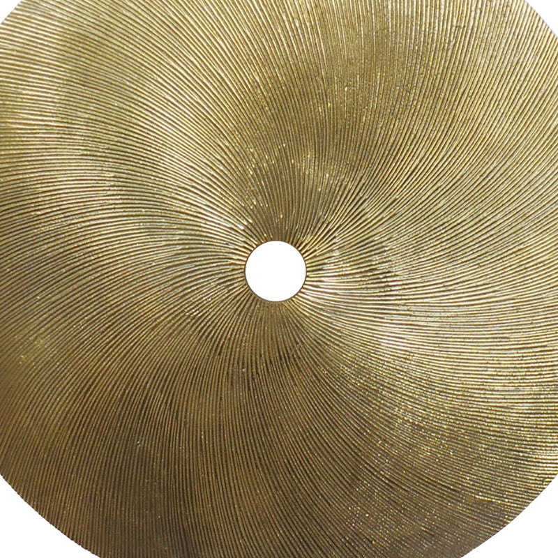 Metal Swirl Disk Accent Decor With Marble Base Gold-zoom-
