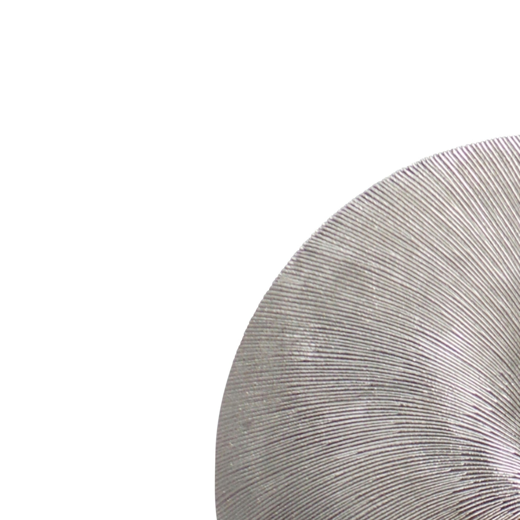 Metal Swirl Disk Accent Decor With Marble Base Silver-zoom-2