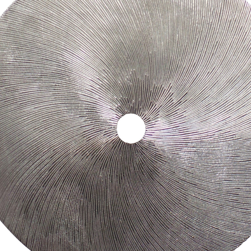 Metal Swirl Disk Accent Decor With Marble Base Silver-zoom-