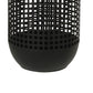 11 Inches Metal Lantern Modern Cage Design Handle Black And Gold