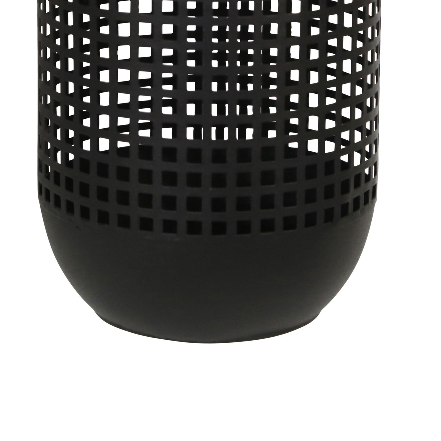 11 Inches Metal Lantern Modern Cage Design Handle Black And Gold