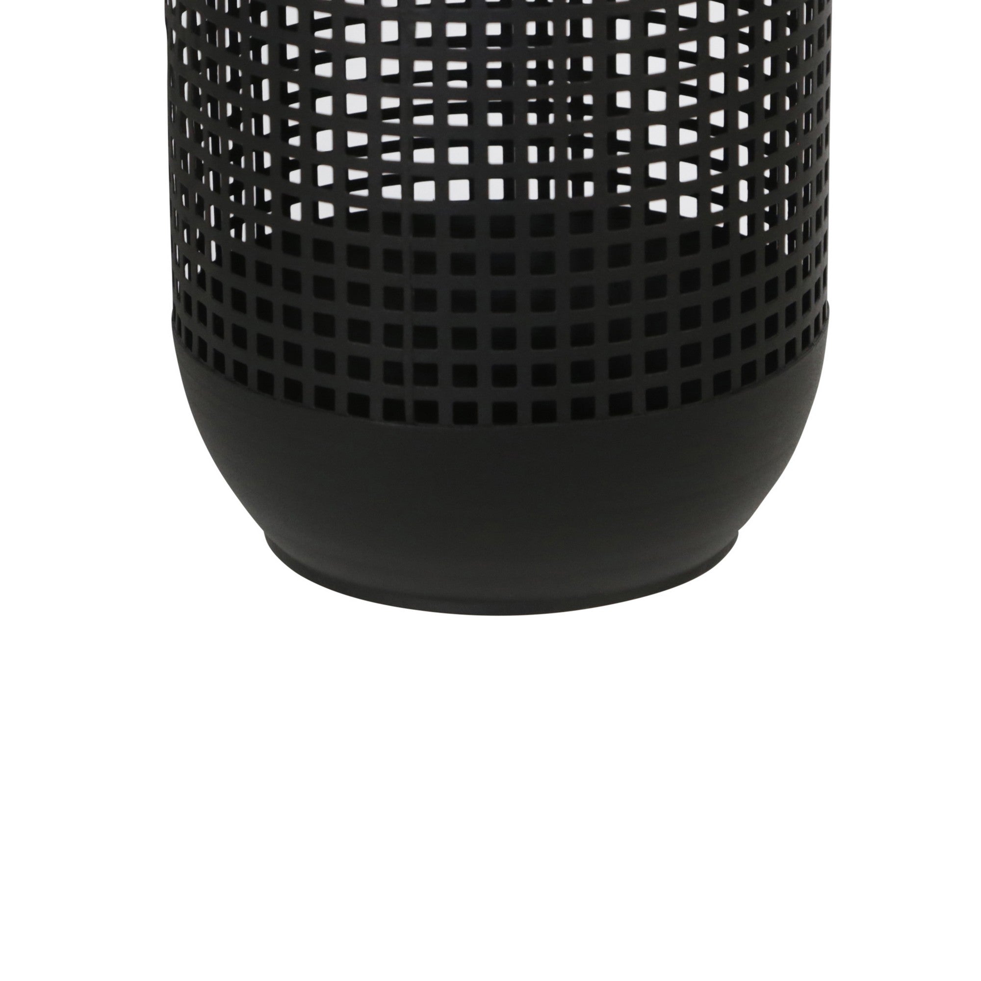 13 Inches Caged Metal Frame Lantern With Handle Black And Gold-zoom-5