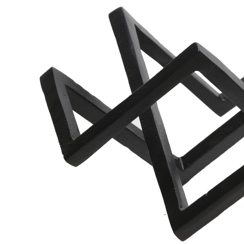 15 Inches Metal Frame Geometric Accent Decor Black-zoom-
