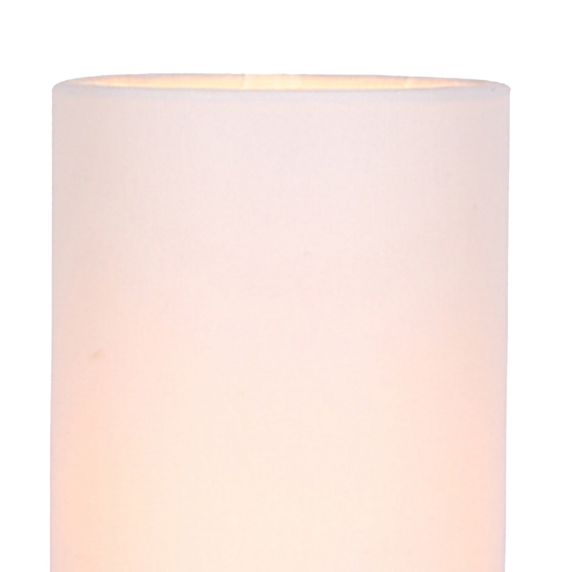 Cylindrical Wooden Cannister Table Lamp Set of 2 White and Brown
