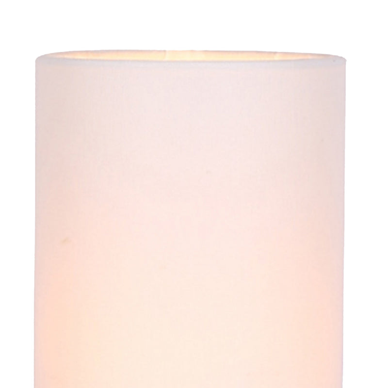 Cylindrical Wooden Cannister Table Lamp Set of 2 White and Brown-zoom-