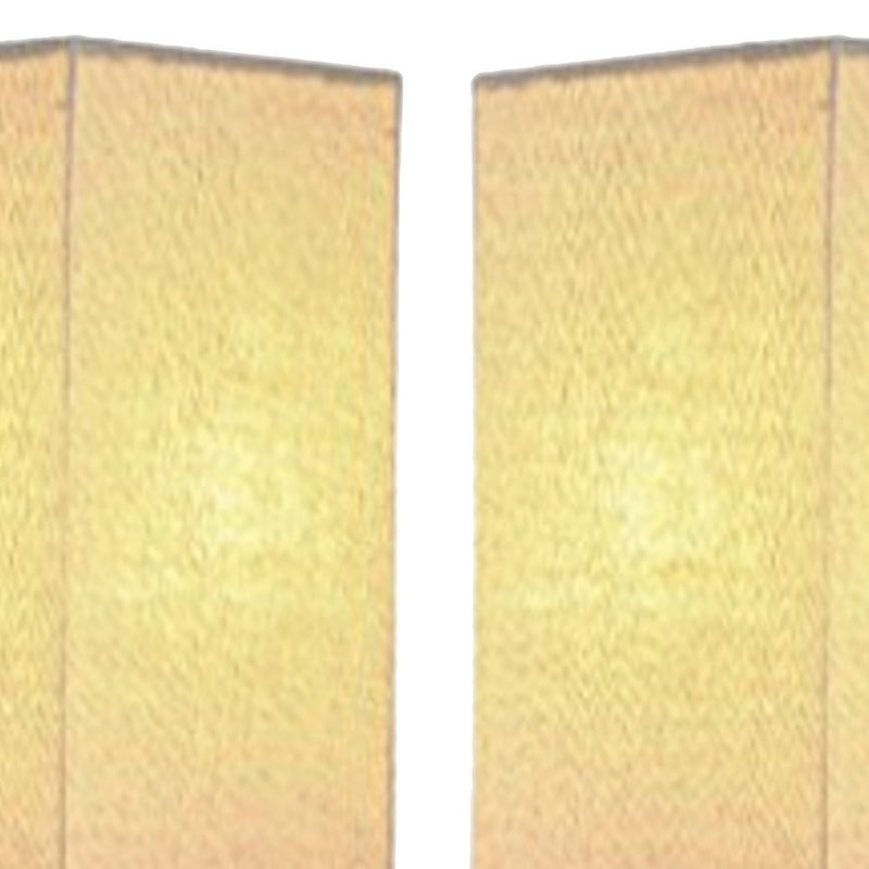 14 Inches Wooden Frame Table Lamp with Chain Pull Switch Set of 2 Brown-zoom-