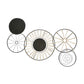 Circular 5 Piece Metal Wall Decor With Wheel And Plate Design Black