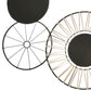Circular 5 Piece Metal Wall Decor With Wheel And Plate Design Black