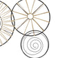 Circular 5 Piece Metal Wall Decor With Wheel And Plate Design Black
