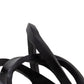 Metal Accent Decor With Interconnected Knot Design Black
