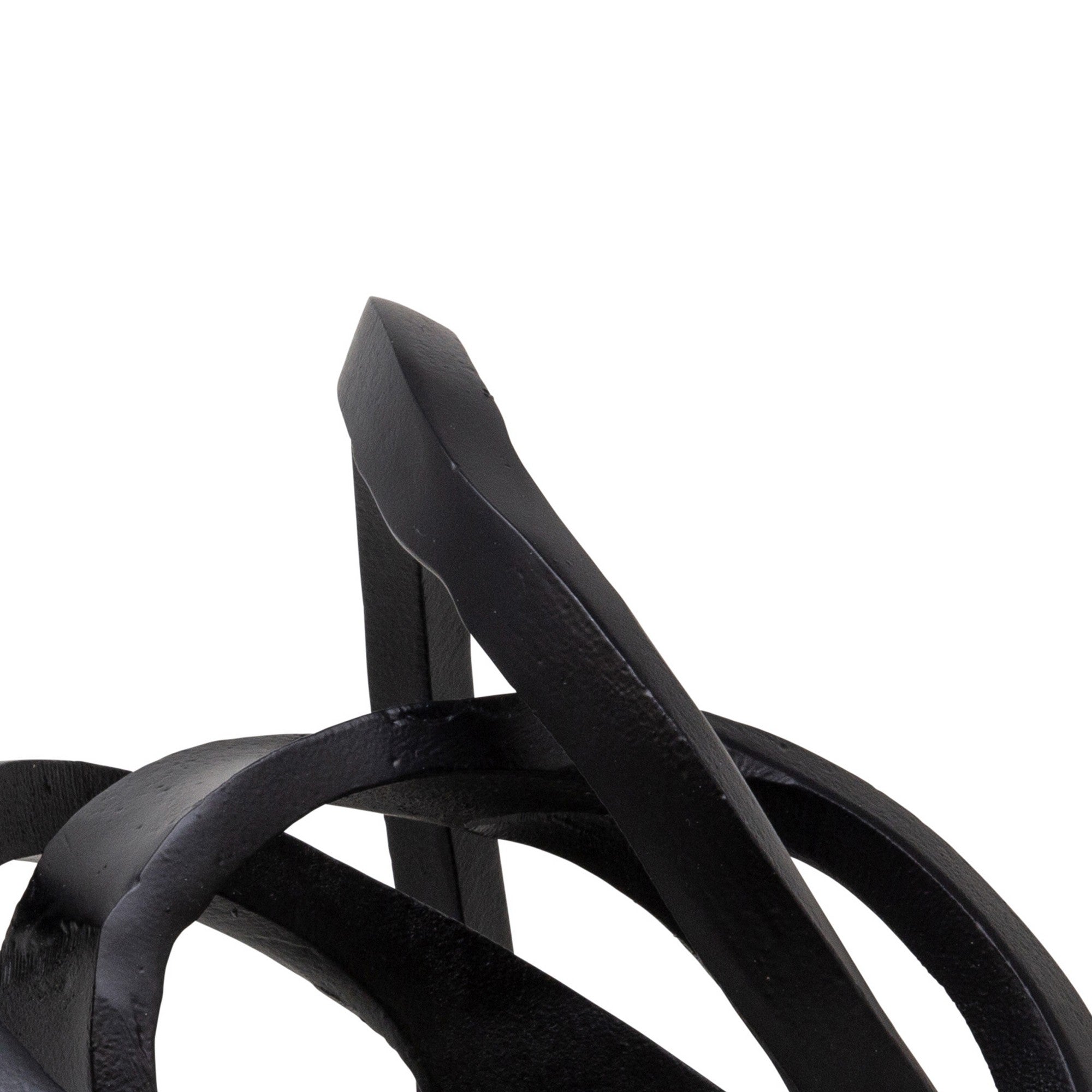 Metal Accent Decor With Interconnected Knot Design Black