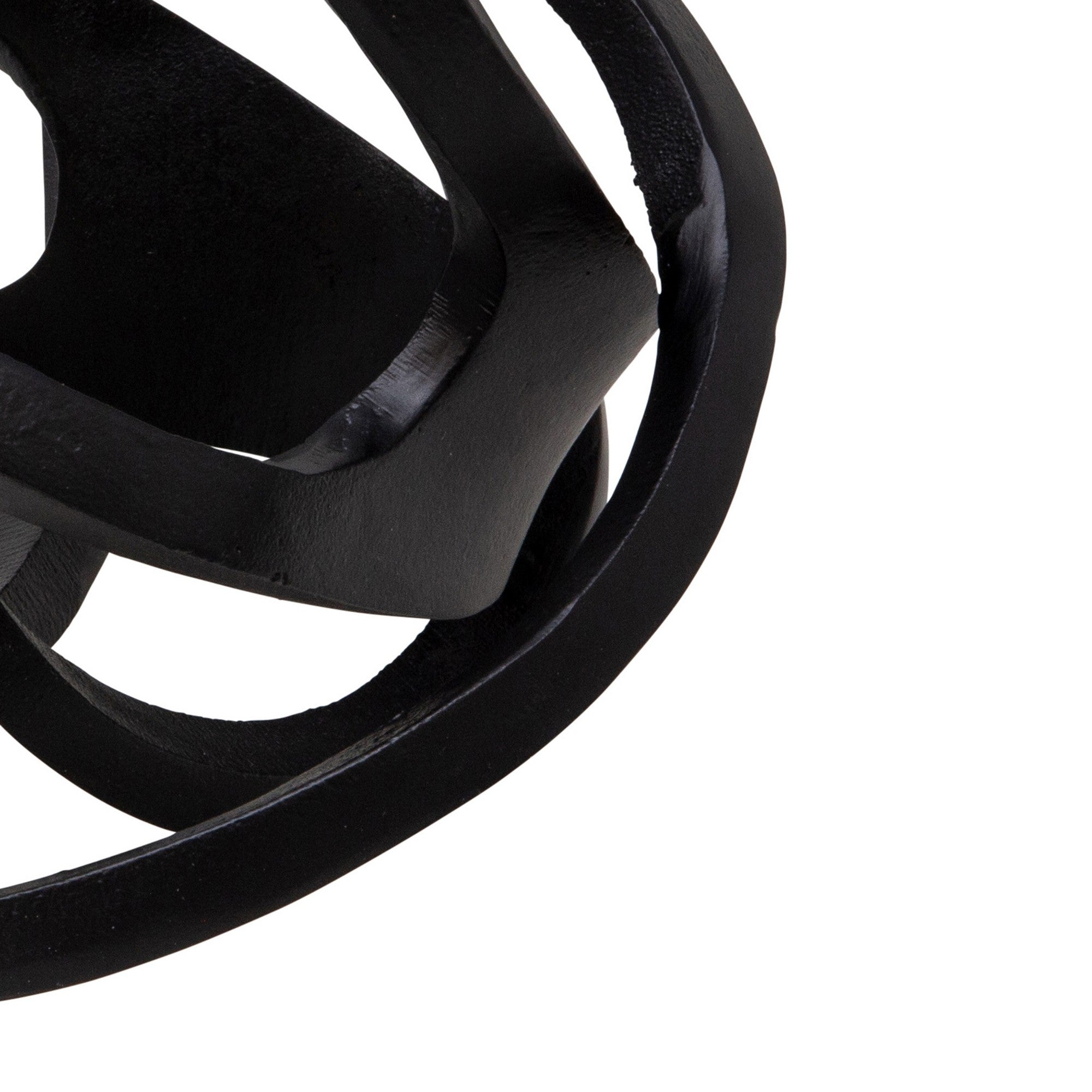 Metal Accent Decor With Interconnected Knot Design Black-zoom-4